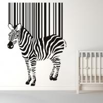 Sticker decorativ Cod de bare Zebra, - Sticker pentru casa